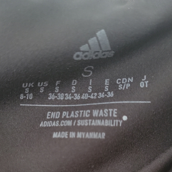 Adidas Black and White Athletic Shorts Size Small Booty Enhancing - Picture 2 of 8